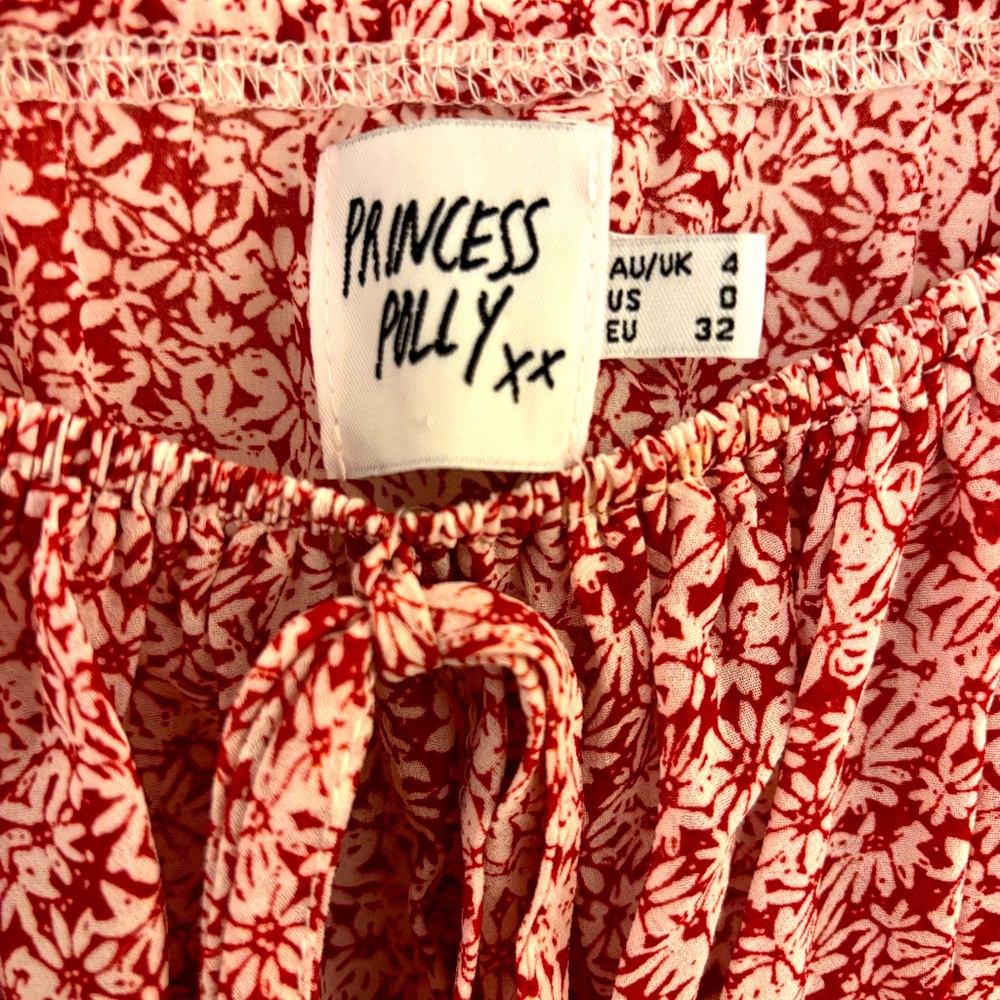 Princess Polly Red Floral Dress - Picture 3 of 5